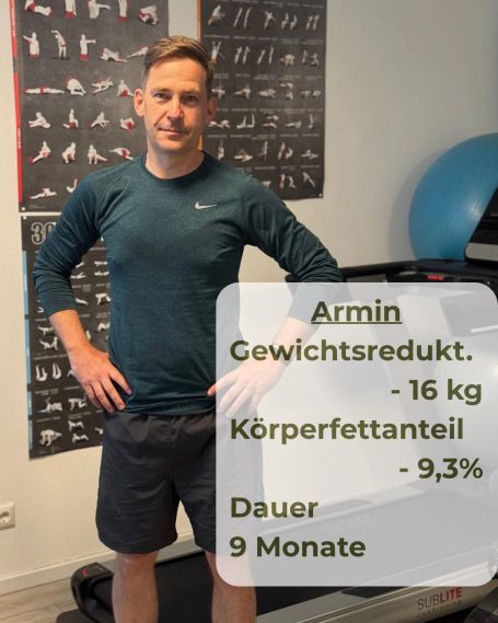 Kundenerfolg Armin mit Personal Trainer Alex Hawlik, individuelle Erfahrung